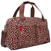 Sac de sport Roka Gatwick en toile recyclée de taille moyenne - Pois marron