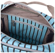 Petit sac de sport en toile recyclée Roka Gatwick - Rayure bleue