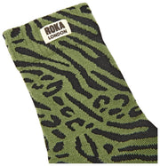 Roka Wimbledon Crew Socks - Mixed Animal Artichoke Green