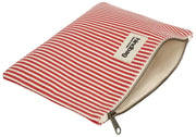Hindbag Ema Medium Zipped Pouch - Red Stripes