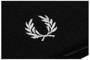 Fred Perry Classic Merino Wool Beanie - Black/Snow White
