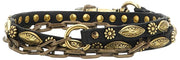 Campomaggi Siena Stud Leather Chain Belt - Black