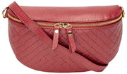 Elie Beaumont Woven Sling Bag - Oxblood Red