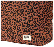 Roka Hoxton Grand sac à bandoulière en toile de coton - Mini Léopard Marron
