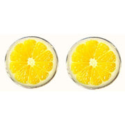 Bassin and Brown Lemon Fruit Cufflinks - Yellow