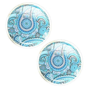 Bassin and Brown Paisley Cufflinks - Aqua Blue