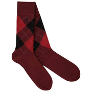 London Sock Company Balmoral Argyle 3-Pair Sock Box Set - Red/Green/Blue