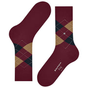 Burlington King Socks - Red/Brown/Blue