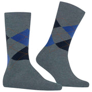 Burlington Dundee Socks - Grey/Blue