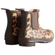 Hunter Original Leopard Chelsea Boots - Beige/Chocolate Brown