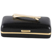 David Van Hagen Diagonal Lined End Tie Slide - Gold