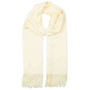 Dents Plain Woven Pashmina Scarf - Ivory