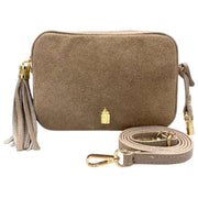 Franchetti Bond Caz Camera Bag - Taupe Suede/Dollaro