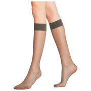 Falke Seidenglatt 15 Denier Chaussettes Hautes - Carbon Grey