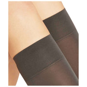 Falke Seidenglatt 40 Denier Chaussettes Hautes - Carbon Grey