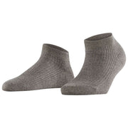 Falke Shiny Rib Sneaker Chaussettes - Gris Poivre