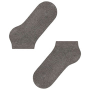Falke Shiny Rib Sneaker Chaussettes - Gris Poivre