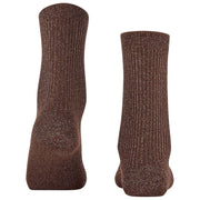 Falke Shiny Rib Socks - Dark Brown