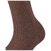 Falke Shiny Rib Socks - Dark Brown