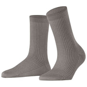 Chaussettes Falke Shiny Rib - Gris Poivre