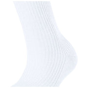 Falke Chaussettes Côtelées Brillantes - Blanc