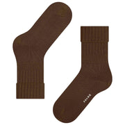 Falke Striggings Rib Boot Socks - Cappuccino Brown