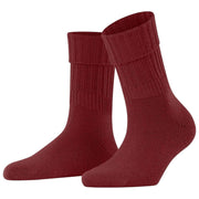 Chaussettes Falke Striggings Rib Boot - Henné Rouge