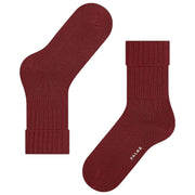 Chaussettes Falke Striggings Rib Boot - Henné Rouge