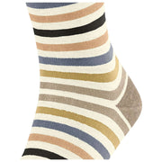 Falke Chaussettes à Rayures Teintées - Blanc Cassé