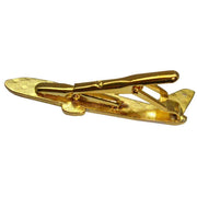 Bassin and Brown Airplane Tie Bar - Silver/Gold