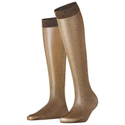 Falke Glitter 30 Denier Chaussettes Hautes - Marron/Or