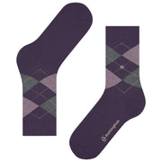 Chaussettes Burlington Marylebone - Violet/Gris
