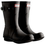 Hunter Original Short Tri Colour Logo Wellington Boots - Black