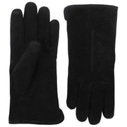Isotoner Faux Fur Lined Suede Gloves - Black