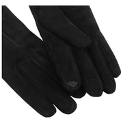 Isotoner Faux Fur Lined Suede Gloves - Black