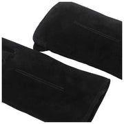 Isotoner Faux Fur Lined Suede Gloves - Black