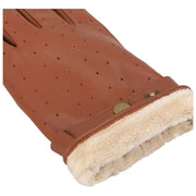Gants à sangle en cuir perforé Isotoner - Tan