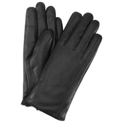 Gants en cuir doublés de fourrure de qualité supérieure Isotoner - Noir