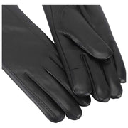 Gants en cuir doublés de fourrure de qualité supérieure Isotoner - Noir