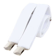 Knightsbridge Neckwear Clip on Braces - White