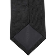 Knightsbridge Neckwear Plain Diagonal Ribbed Tie - Black