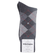 Burlington Preston Argyle Socks - Dark Grey/Light Grey