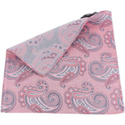Knightsbridge Neckwear Large Paisley Silk Pocket Square - Pink/Lilac