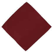 Michelsons of London Plain Polyester Pocket Square and Tie Set - Dark Red