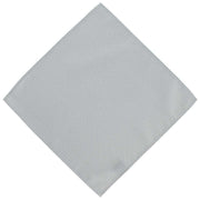 Michelsons of London Semi Plain Tie and Pocket Square Set - Silver
