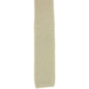 Michelsons of London Silk Knitted Tie - Cream