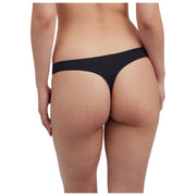 String en dentelle sur le devant Skarlett Blue Entice - Noir/Marine minuit
