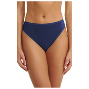 Slip taille haute en coton nu Natori Bliss - Dark Sapphire Navy