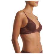 Natori Feathers Plunge T-Shirt Bra - Shaved Chocolate Brown