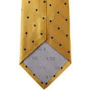 David Van Hagen Polka Dot Tie - Gold/Navy